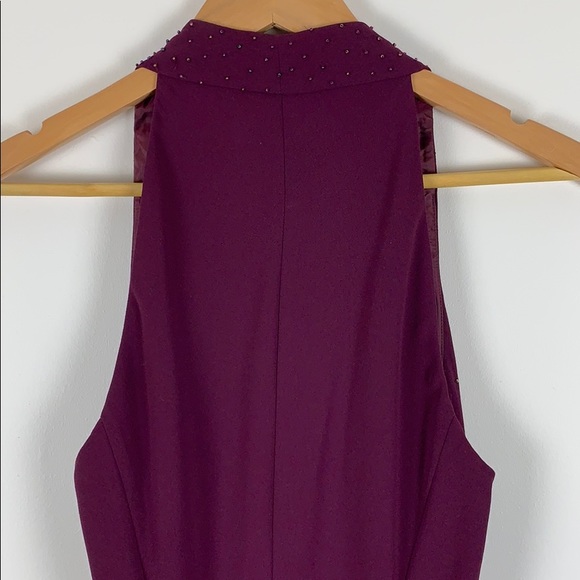 Evan Picone Plum Halter Top, High Low Evening Gown - Picture 6 of 7